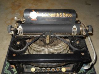 Antique Vintage Old 1920 Model L.C. Smith & Brothers Typewriter All 