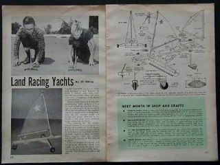 model land racing yachts plans sail powered easy build time