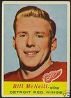 1957 58 topps hockey 44 bill mcneill red wings card