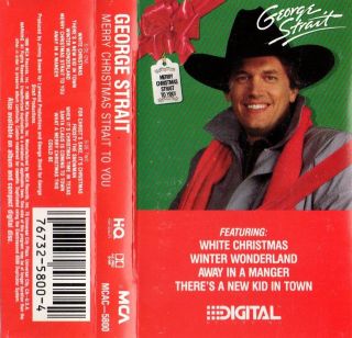 GEORGE STRAIT MERRY CHRISTMAS STRAIT TO YOU CASSETTE 1985 mca