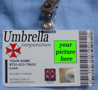 resident evil umbrella corporation costume ubcs card id one day