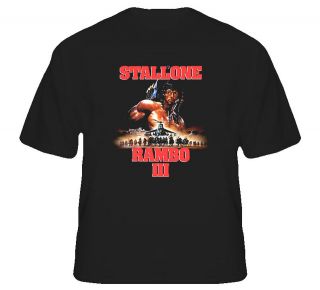 stallone rambo iii retro movie t shirt