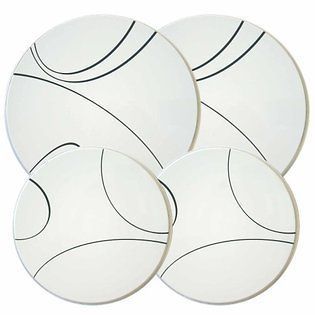   SIMPLE LINES ROUND STOVE 4 PC Electric RANGE BURNER COVERS Cover