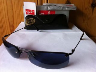 new ray ban rb3173 006 780 sunglasses matte black apx blue grey lenses