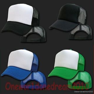 New Classic Unisex Baseball Trucker Golf Mesh Cap Hat Black White 