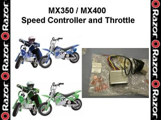 razor mx350 400 dirt bike speed controller and throttle time