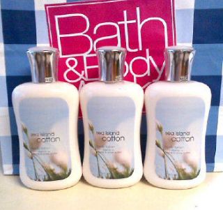   OF 3 NEW BATH AND BODY WORKS LOTION Full size 8 oz SEA ISLAND COTTON