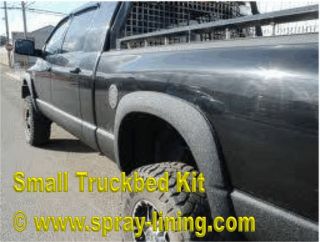 SPRAY ON BLACK SMALL TRUCK BED LINER KIT ( 1/2 BED) 125mils FREE 