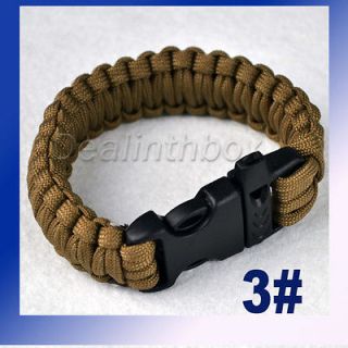 paracord cord bracelets whistle buckle survival camping more options 