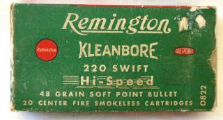 Vintage Remington 220 Remington Ammo Box collectible empty rifle 