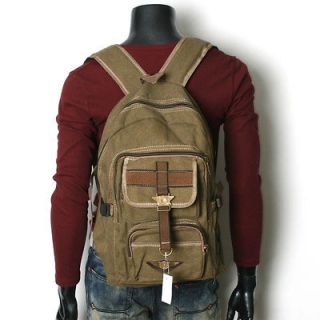 mens vintage look military backpack sling bag 3203 beige