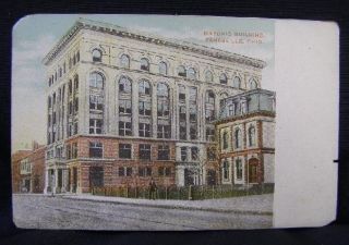 masonic building zanesville ohio oh circa 1910 postcard time left