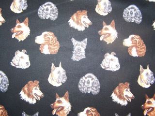 spaniel boxer german shepherd collie dogs lined valance time left