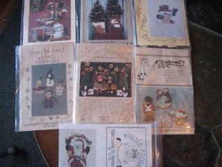 PRIMITIVE WOOD XMAS COUNTRY PATTERNS 7 TOTAL MIXED NEW UNCUT VERY NICE 