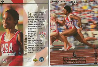 Newly listed Evelyn Ashford U.S. Olympic Moments Trading Card Upper 