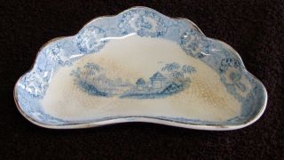 ridgway oriental england blue transferware bone dish  8 95 
