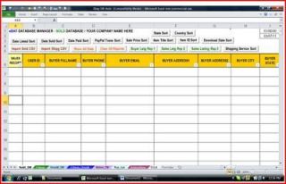  auto csv  database excel template program one day