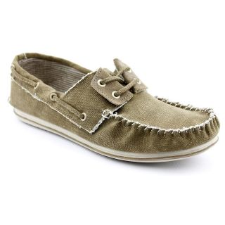 hey dude riva mens size 8 brown textile boat shoes eu 41