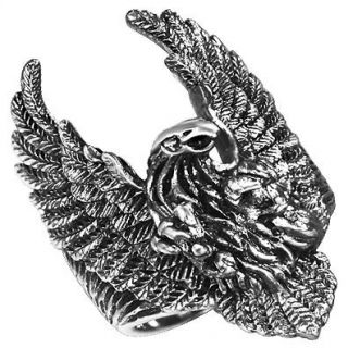 mens sterling silver rings eagle