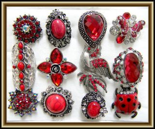 50 PC RINGS WHOLESALE LOT CHIC COCKTAIL COSTUME FASHION JEWELRY