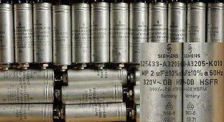 Siemens MP 2 µF 320V paper in oil capacitor from 70 ties one of the 