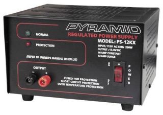 NEW Pyramid 10 Amp Power Supply   Input 115V AC, 60Hz, 250W. Output 