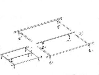 metal twin full quee n bed frame w center support