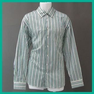 Trovata Mens Long Sleeve Button Up Shirt, Blue White Stripe L Nwot 