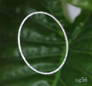   Thin Cut Hoop Solid Silver Hand Chain Bracelet Bangle Wristband SG56