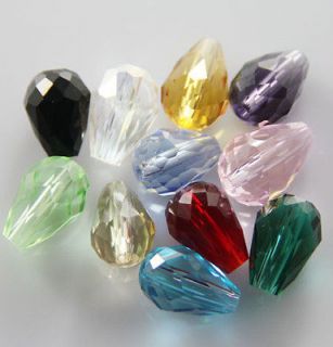 Charming Mixing 50 Pcs teardrop Swarovski crystal bead 8*12 mm 5500 