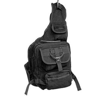 new eurosport cargo sling backpack black canvas bag