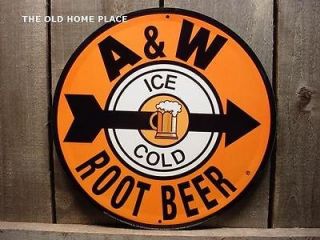 metal a w root beer ice cold tin sign signs