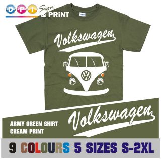 Classic VW Split Screen Camper Van Microbus T Shirt Very Retro S 5xl 