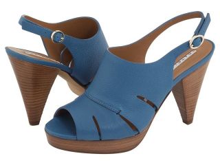 NEW $395 FRATELLI ROSSETTI Blue Leather Platform Sandals Heels Italy 