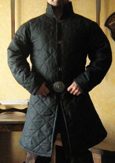 medieval armor long sleeves gambeson deluxe wt collar