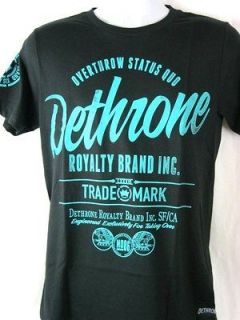 Dethrone Royalty Brand Overthrow Status Quo Black T shirt New