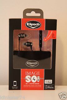 Klipsch Image S4i In Ear   Black   iPod iPhone Brand New in Retail 