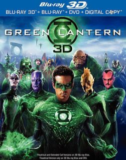 Green Lantern (Blu ray/DVD, 2011, 3 Disc Set, Extended Cut; Includes 