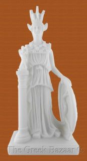 Athena Greek God Figure New and Alabaster Marble Statue 6.3 inches 