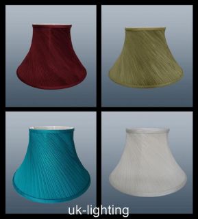 UKL901   8 TWISTED PLEAT LAMP SHADE   RED, BLUE, GREEN, CREAM   FULLY 
