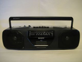 Sony CFS 201 AM/FM/Cassette Portable Boombox Needs Repaired Broken 