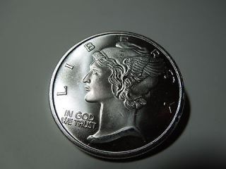 oz. 999 Fine Silver Round   Winged Liberty Design with reeded 