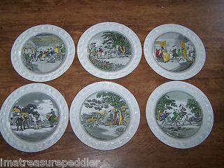 adams micratex doctor syntax 6 luncheon plates expedited shipping 