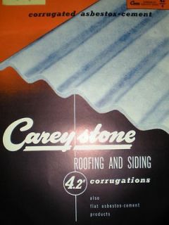Carey Careystone Corrugated ASBESTOS Cement Roofing 50