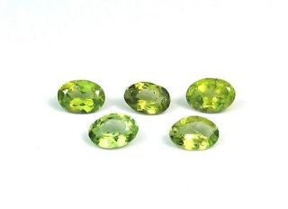 Natural Peridot 3.83ct 7x5 Oval SI 5 Pieces Loose Stones Wholesale