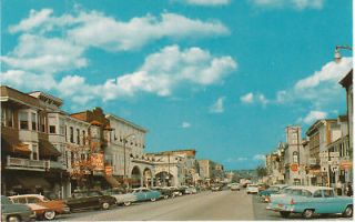 Vintage Postcard Main Street Stroudsburg Pennsylvania The Poconos Old 
