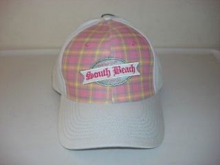 bio domes head gear south beach pink white baseball hat time left $ 4 