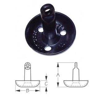 15 lb Black Vinly Coated Cast Iron Mushroom Anchor for Boats