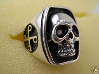   Skull Ring Size 10, Silver Plated, Plus A Free Ring from the Movie