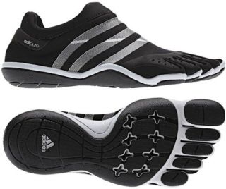 Mens Adidas Adipure Lace Trainer Running Sneakers Black Silver New 